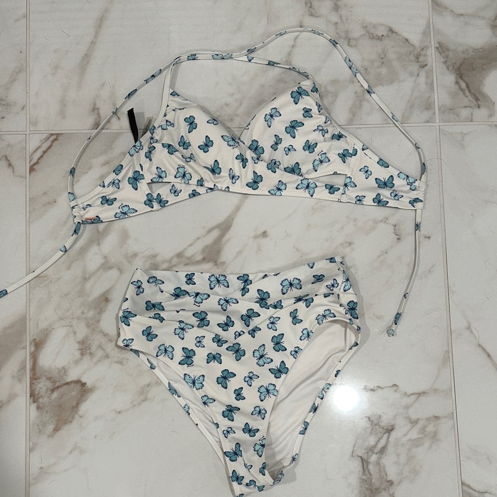 PINK Bikini Set Butterflies